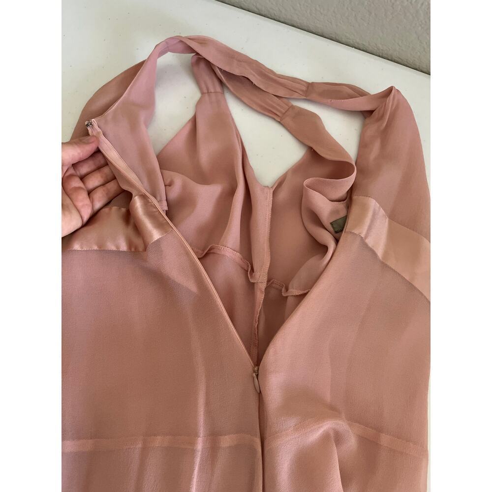 Ethereal Y2K 100% Silk Fairy Romantic Babydoll Formal Midi Dress Pink Small - Picture 11 of 13
